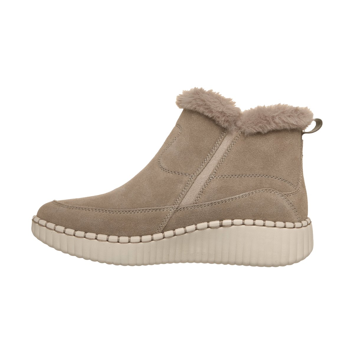 Bottine Cuir Wilshire Blvd-fresh Zip taupe, SKECHERS