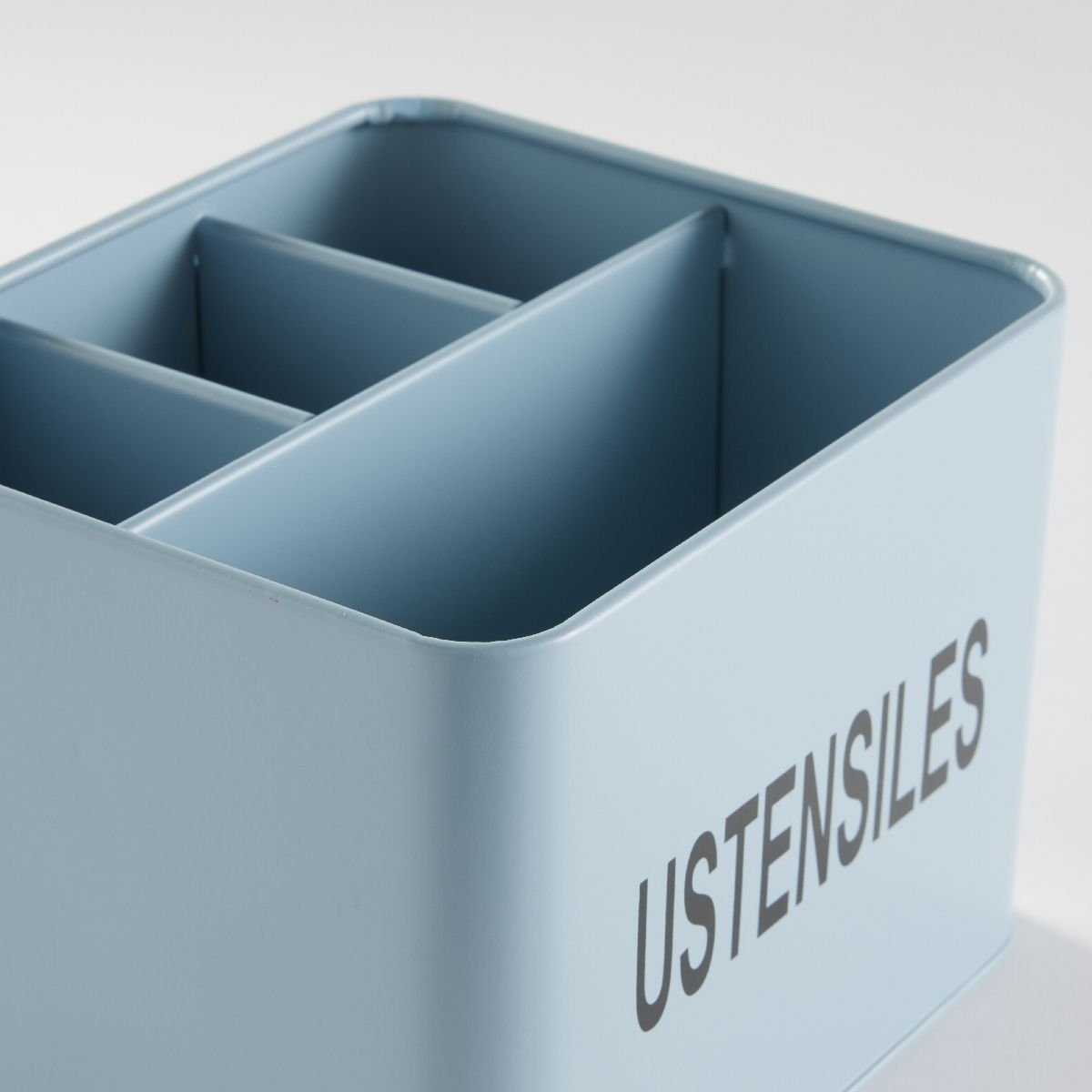 Pot à couverts 4 compartiments métal KITCHEN bleu, UTILITY