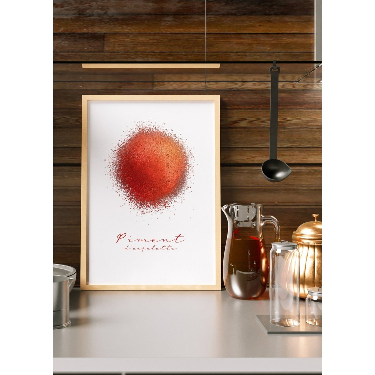 Affiche Piment d'Espelette blanc, L'AFFICHERIE