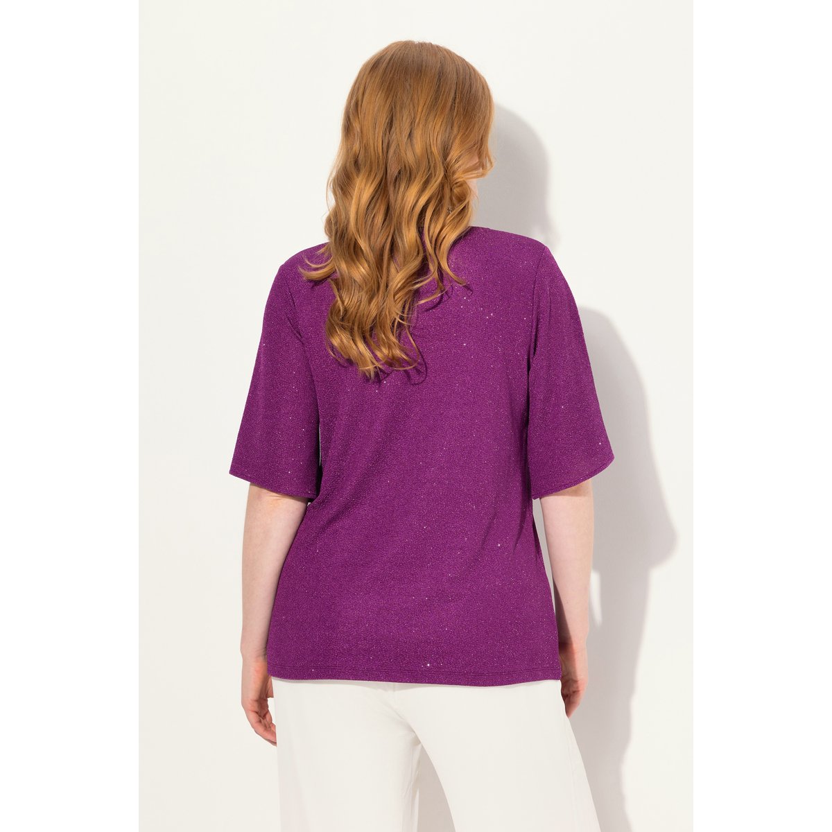 T-shirt doublé et brillant mûre, ULLA POPKEN