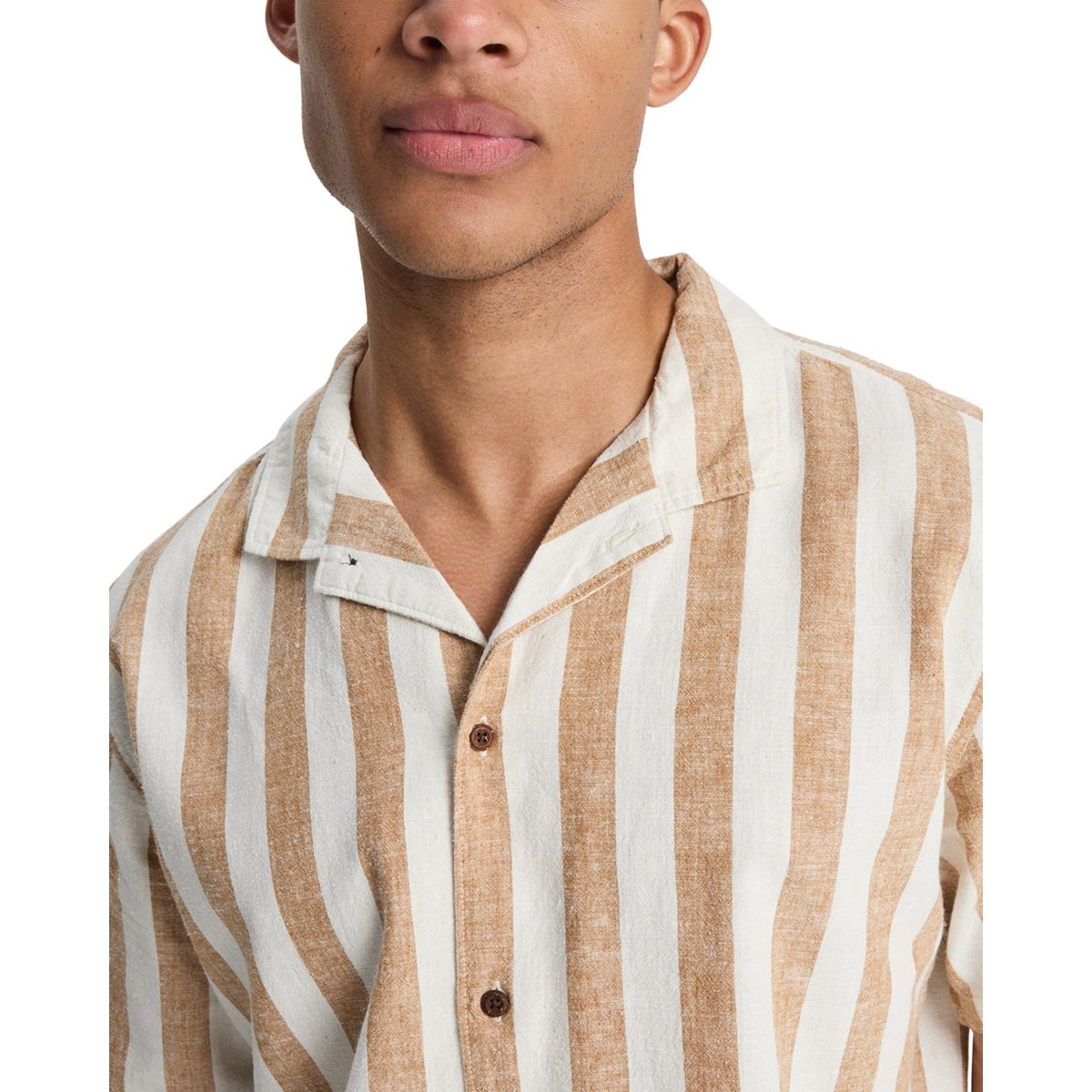 Chemise manches courtes SUNSET SONG blanc bone white stripes sunset, QUIKSILVER