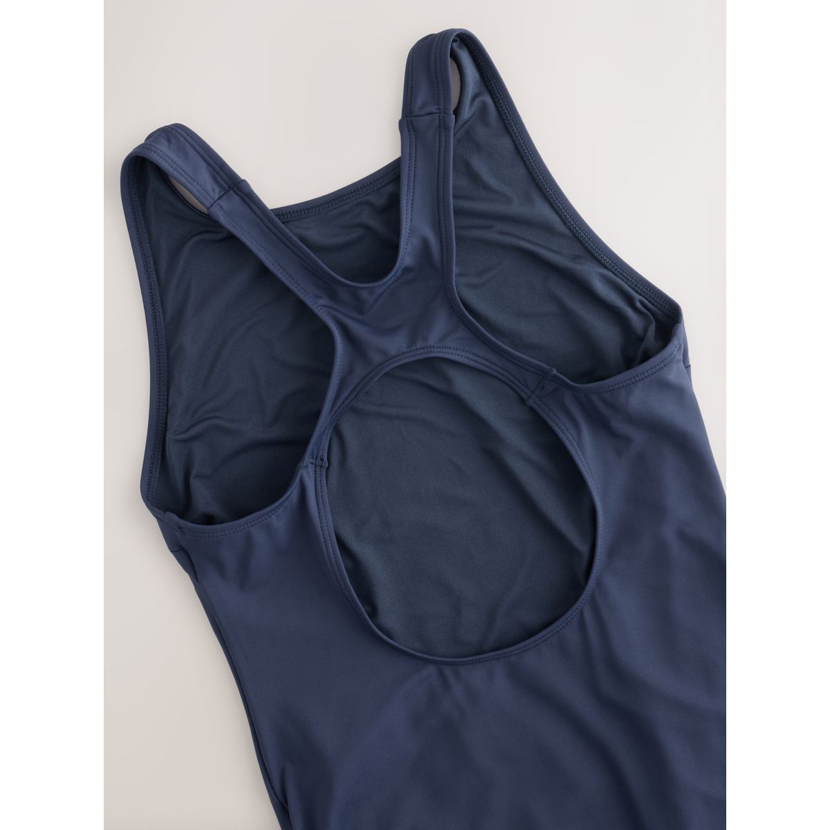 Maillot de bain à col montant effet sculptant bleu marine, NEXT