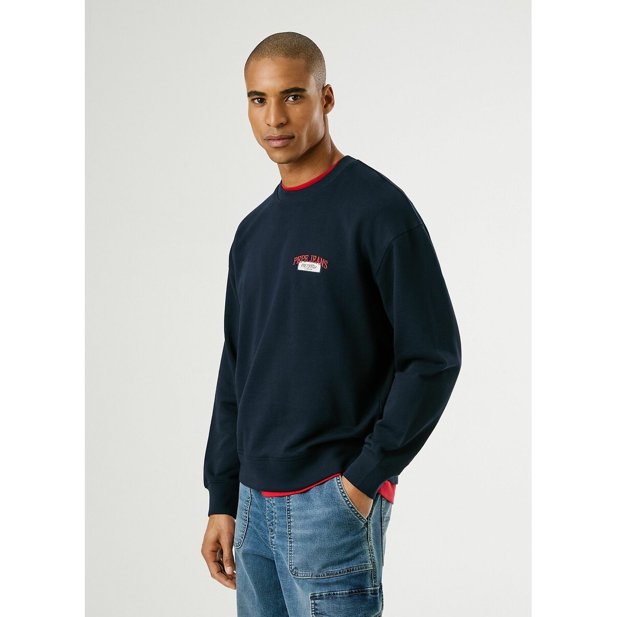 Mason Crew Neck Sweatshirt navy blue, PEPE JEANS