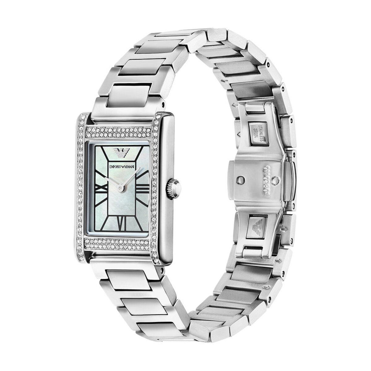 Montre Analogique  EMPORIO ARMANI argenté nacre blanche argenté, EMPORIO ARMANI
