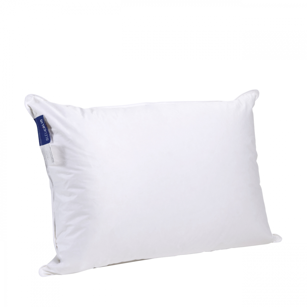 Oreiller moelleux naturel 90% DUVET DE CANARD blanc, BLEU CALIN