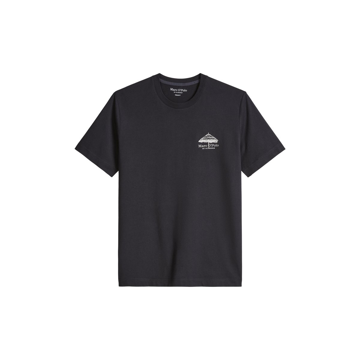 T-shirt regular avec un imprimé estival dans le dos noir, MARC O'POLO