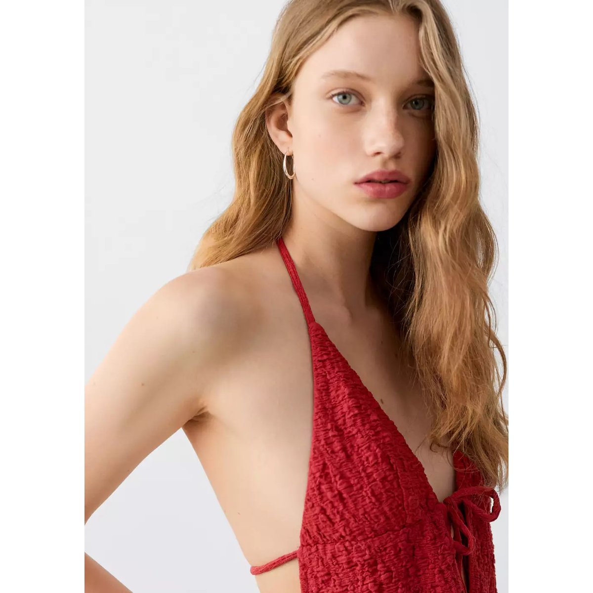 Top nœud et dos ouvert bordeaux, MANGO TEEN