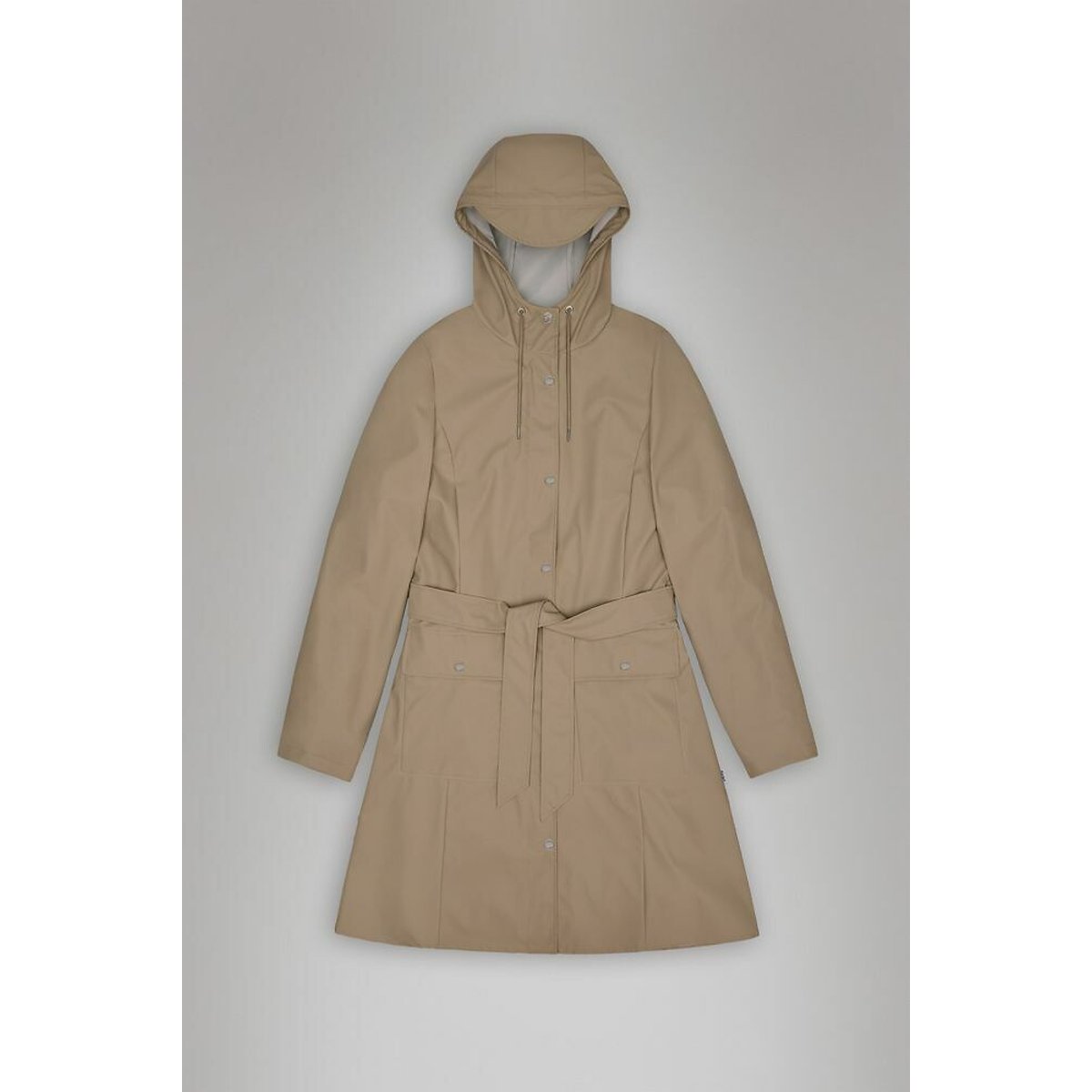 Veste imperméable ceinturée CURVE beige, RAINS