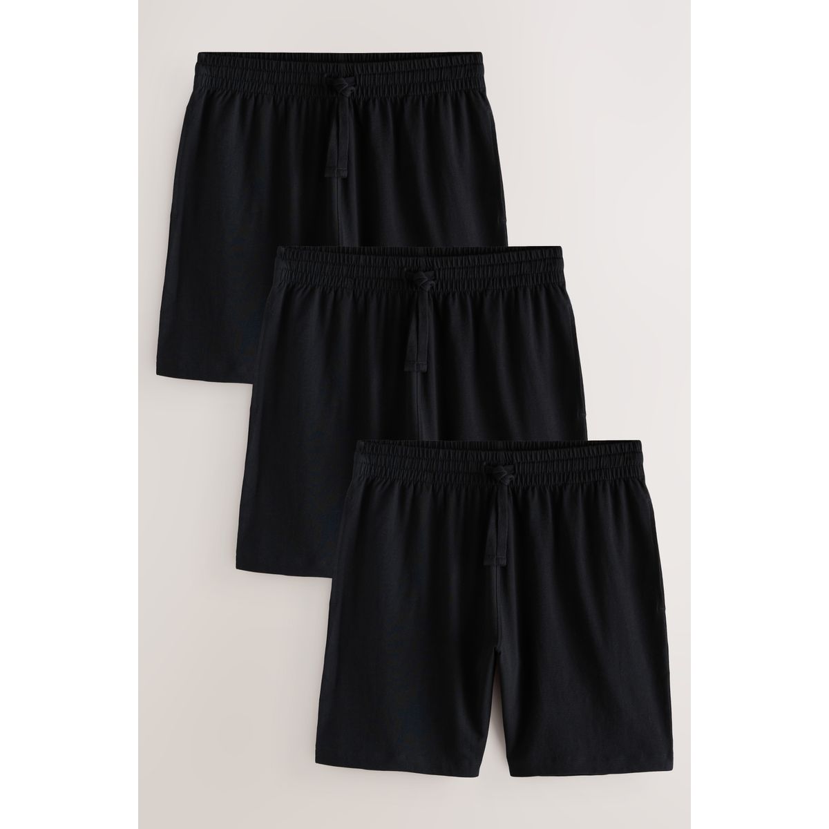 Short de pyjama en jersey, lot 3 noir, NEXT