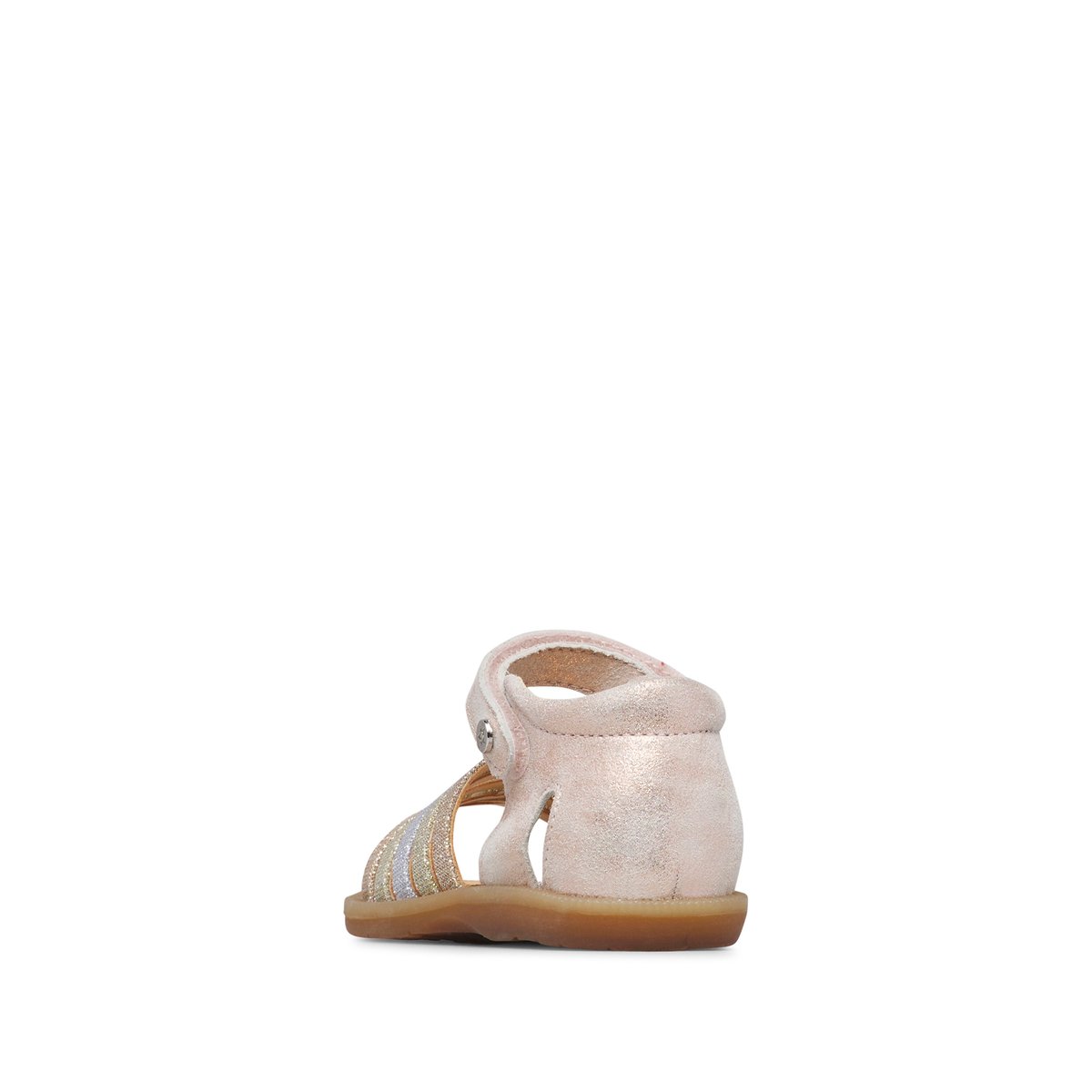 Sandales en cuir RUBINO rose poudré-multicolore, NATURINO