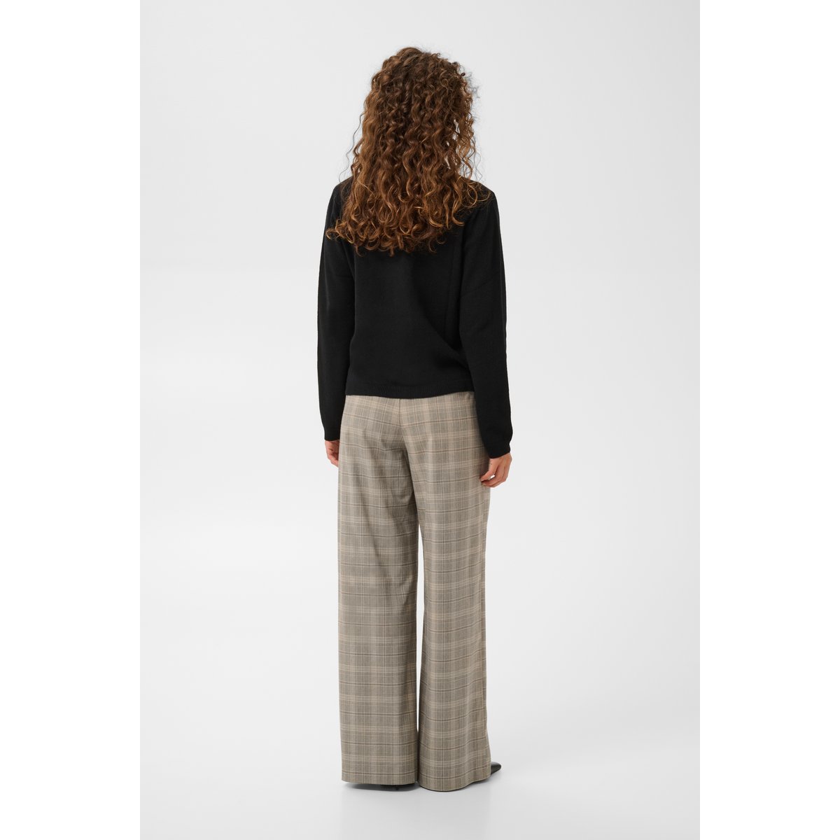 Pull en maille manches longues noir meteorite, CULTURE
