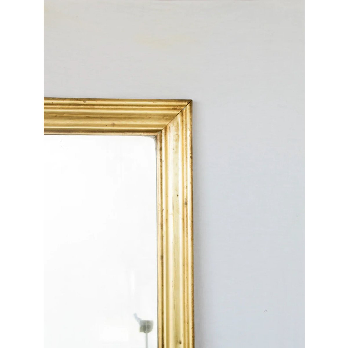Miroir en chêne et laiton Georges N°1107 - Bon état doré, DEBONGOUT
