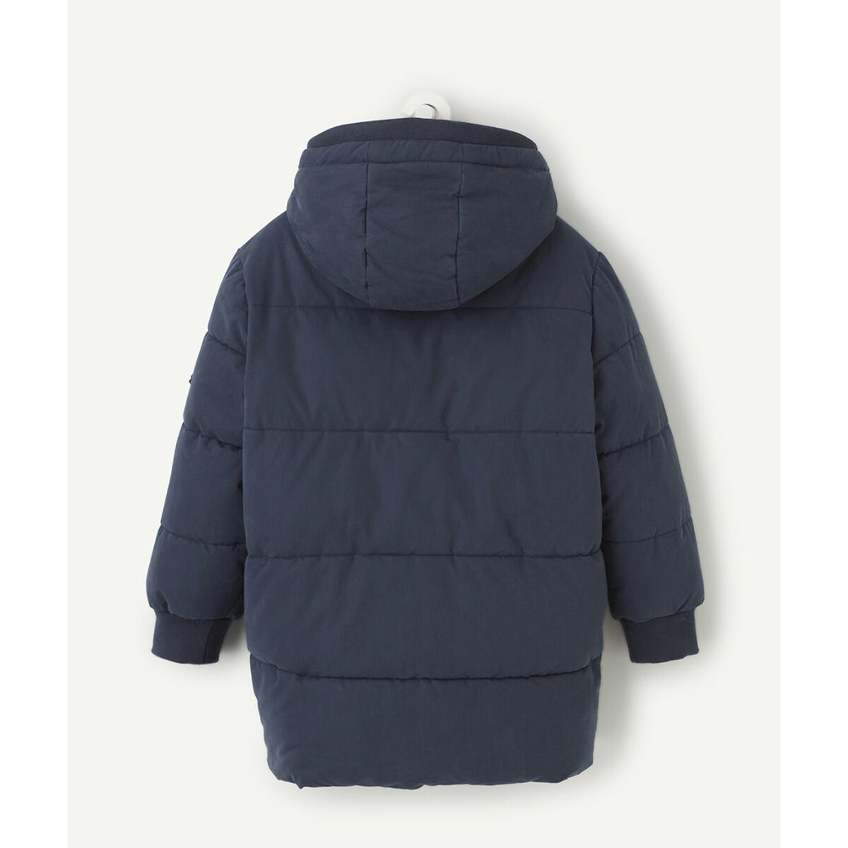 Warm Hooded Padded Jacket, Mid-Length navy blue, TAPE A L'OEIL