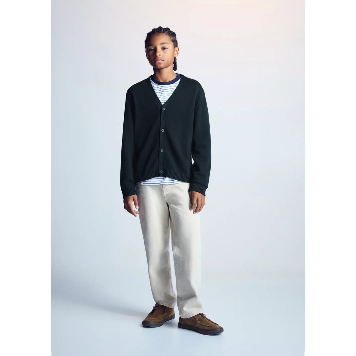 Cardigan maille 100 % coton bleu marine, MANGO KIDS