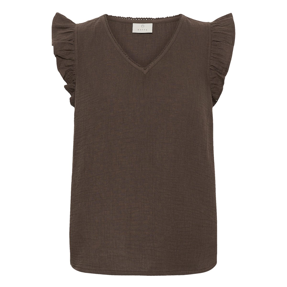 Blouse à manches courtes marron chocolate brown, KAFFE