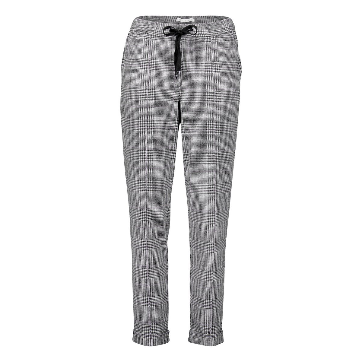 Pantalon à carreaux à ceinture à nouer black/camel, BETTY & CO