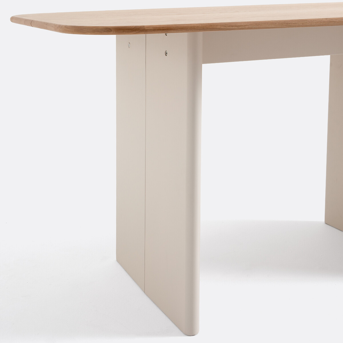 Mesa consola en dos materiales, de 2 a 4 comensales, Piana color roble/blanco, LA REDOUTE INTERIEURS