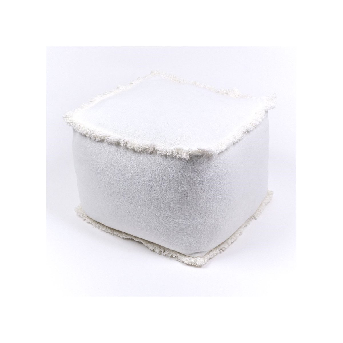Pouf coton INDIES blanc, FACTORY