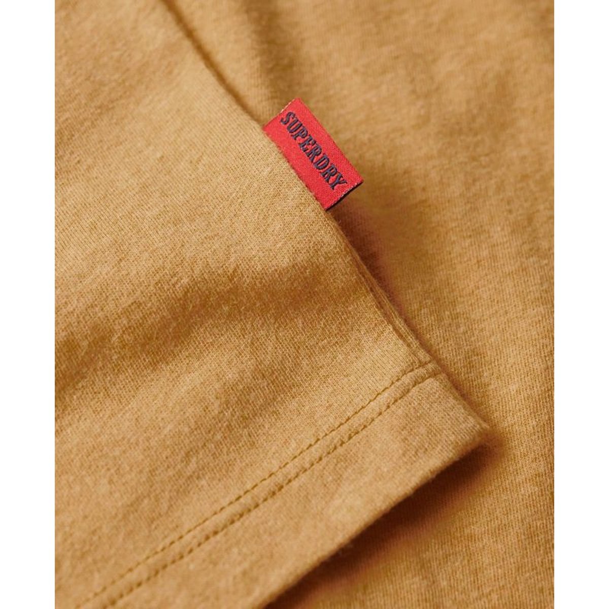 T-shirt Essential logo micro en coton bio ocre chiné, SUPERDRY