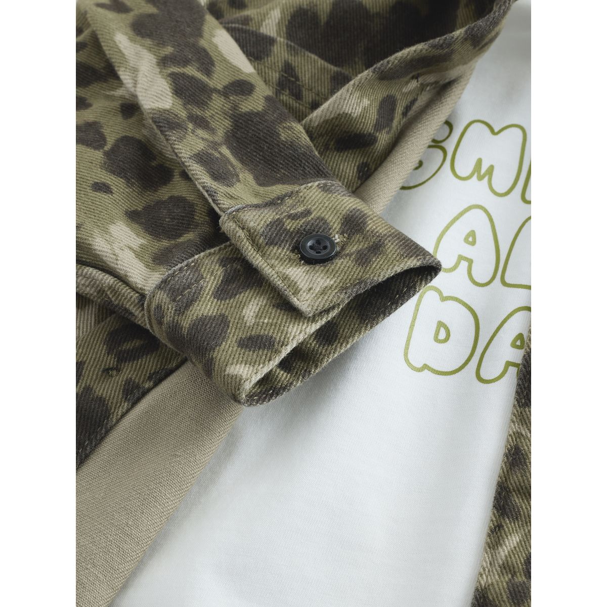 Surchemise oversize et t-shirt, 2 pièces camouflage, NEXT