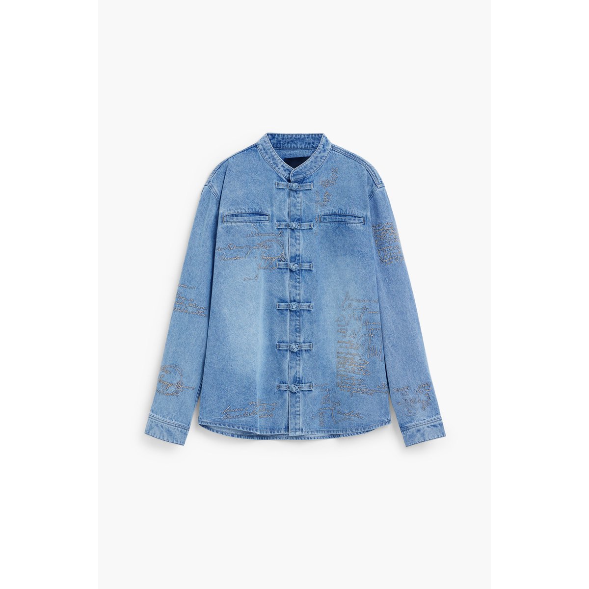 chemise en denim à manches longues bleu clair, DESIGUAL