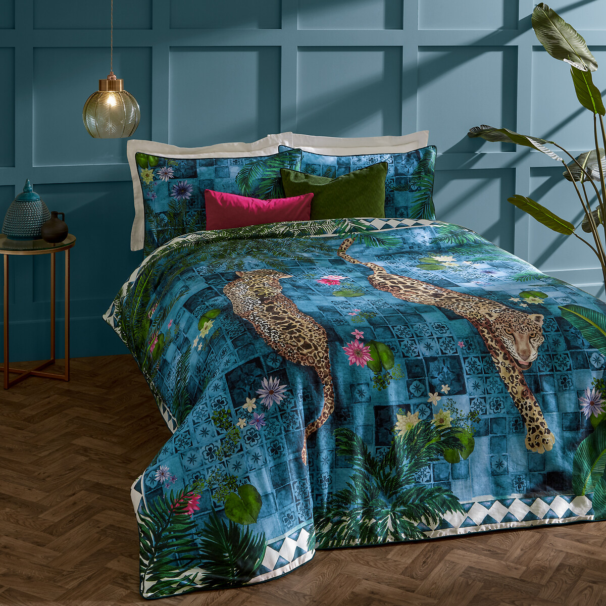Majorelle 100% Cotton Sateen Duvet Cover and Pillowcase Set multi-coloured, PAOLETTI
