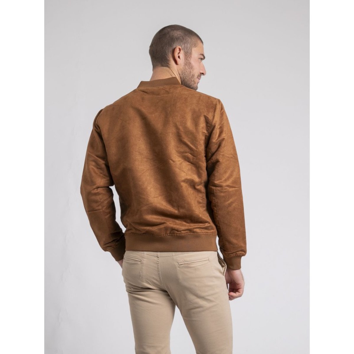 Blouson Teddy Suédine Zegan marron, RITCHIE