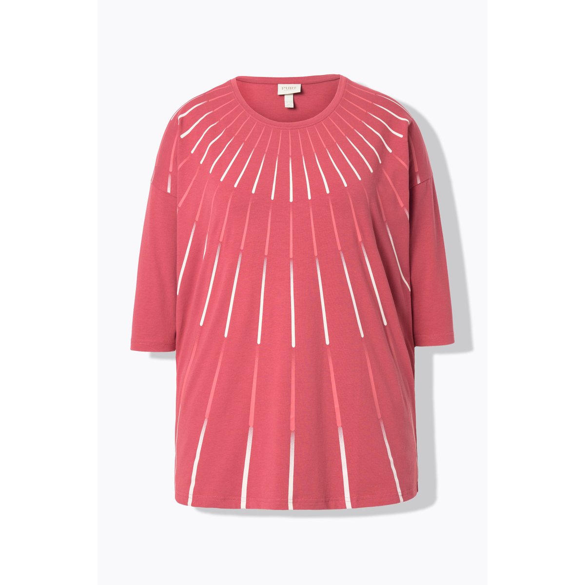 T-shirt oversize en coton bio framboise, ULLA POPKEN
