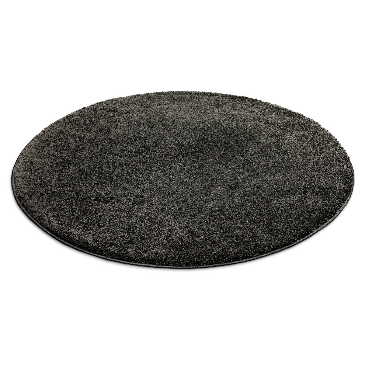 Tapis salon rond à poils courts doux ,  Nova anthracite, WECON HOME