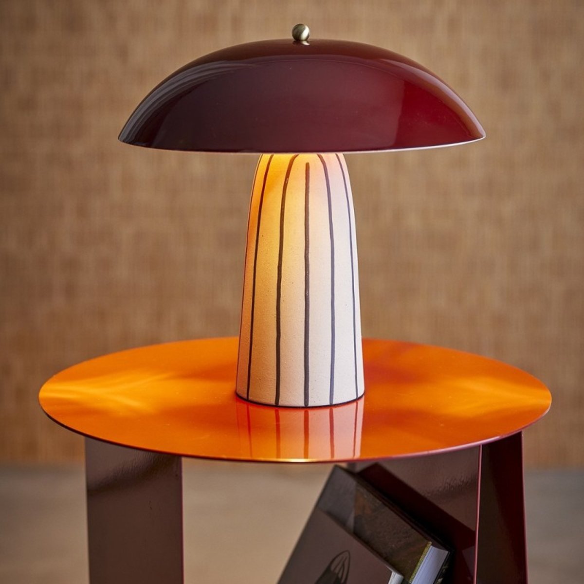 Lampe à poser design grès ARVID multicolore, BLOOMINGVILLE
