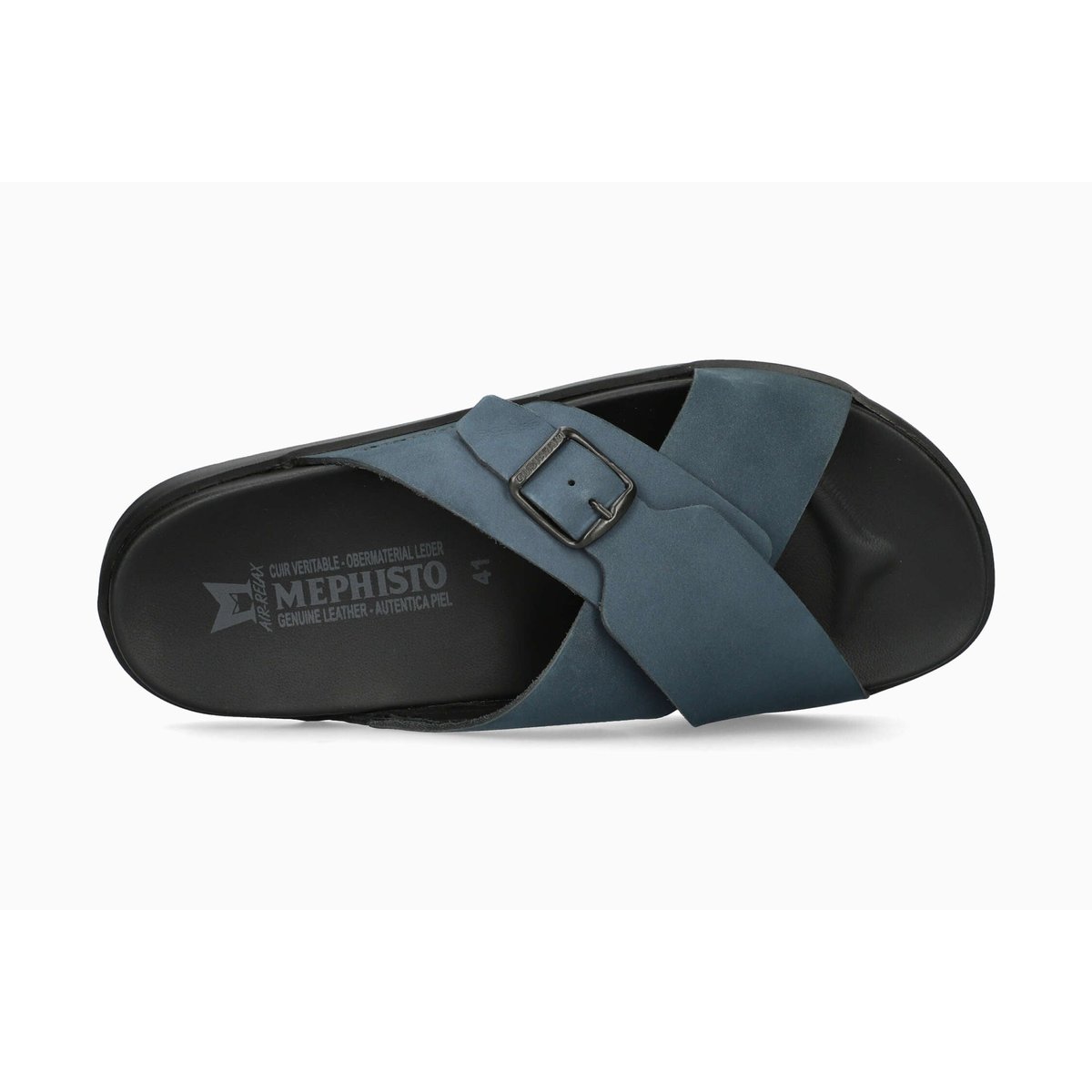 Sandales en cuir GIULIO bleu navy p5148935, MEPHISTO