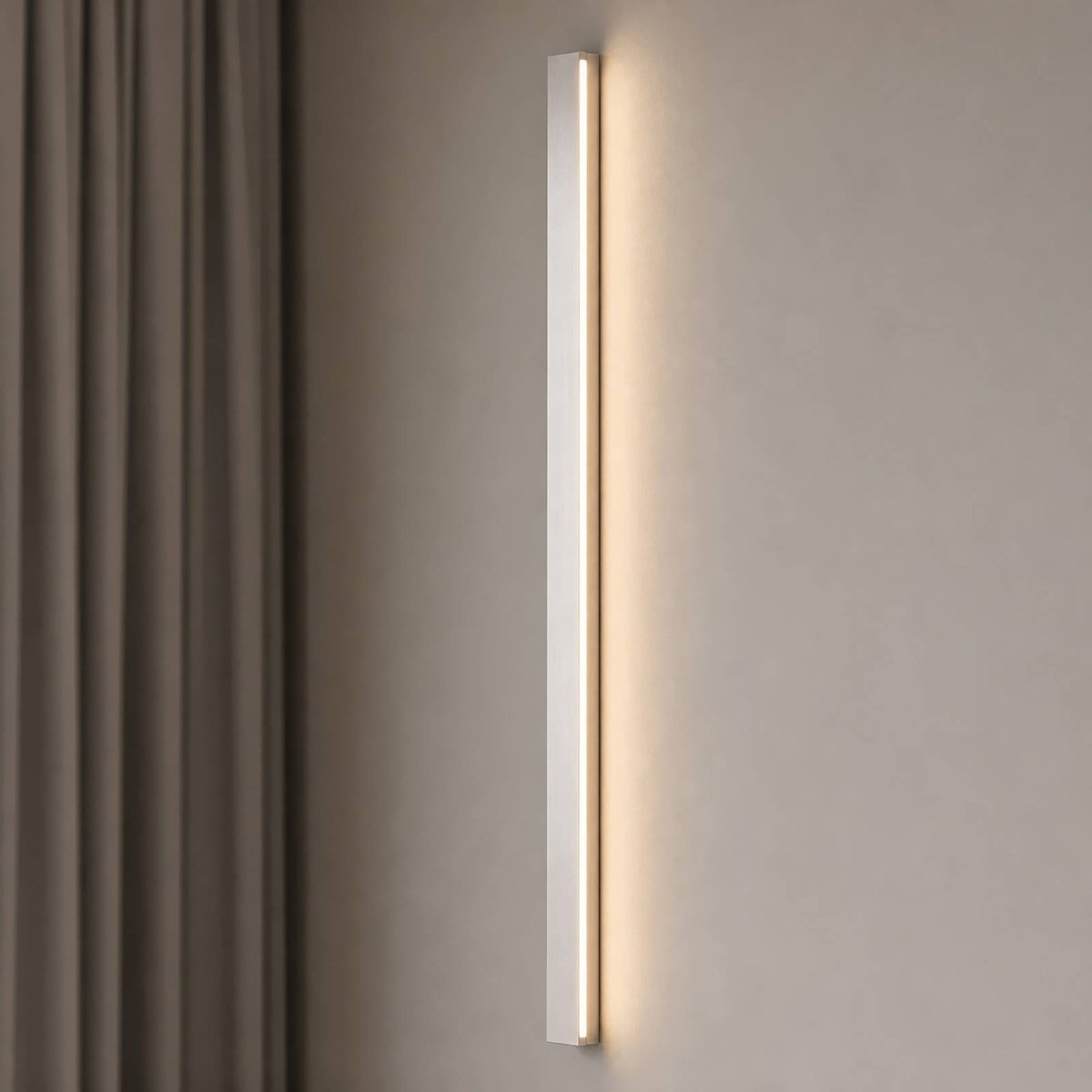 Applique en métal moderneLED, Kinsley nickel, blanc, LUCANDE