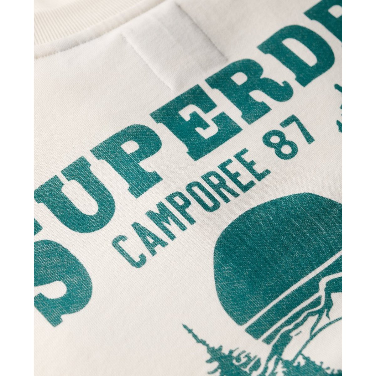 Sweat ras du cou ample monochrome Lo-Fi Outdoor crème, SUPERDRY