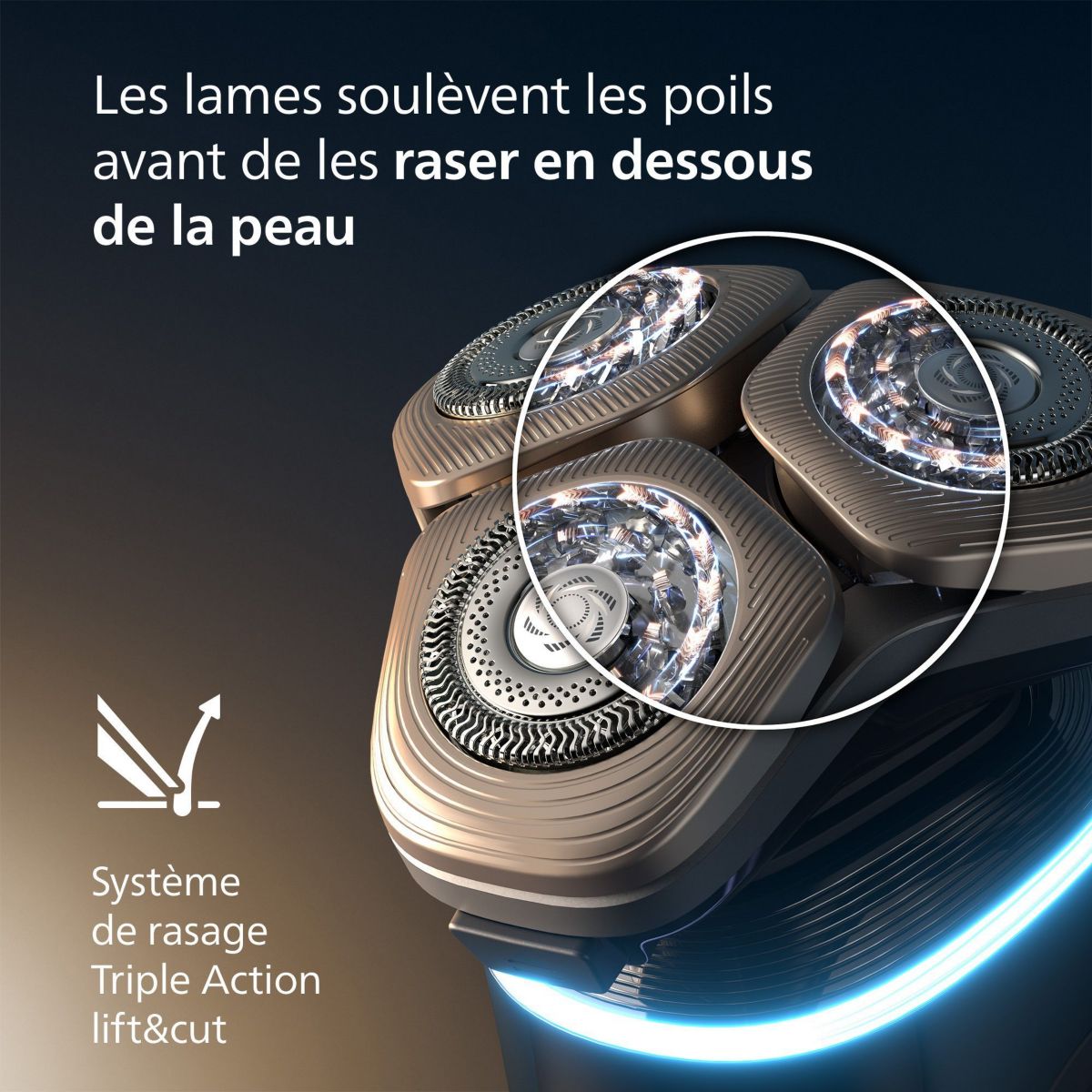 Rasoir électrique XP9400/31 Serie i9000 Prestige Ultra 100 % étanche avec Skin IQ noir, PHILIPS