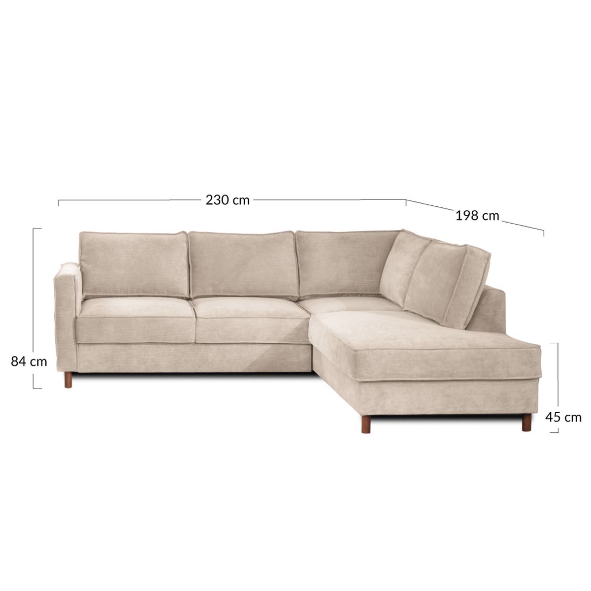Canapé d'Angle Convertible 5 places - JAKE rouille, BEST MOBILIER