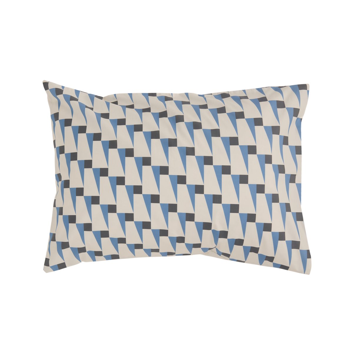 Lot de 2 taies d'oreiller coton bio - NAUTIQUE URBAIN bleu gris, CAMIF