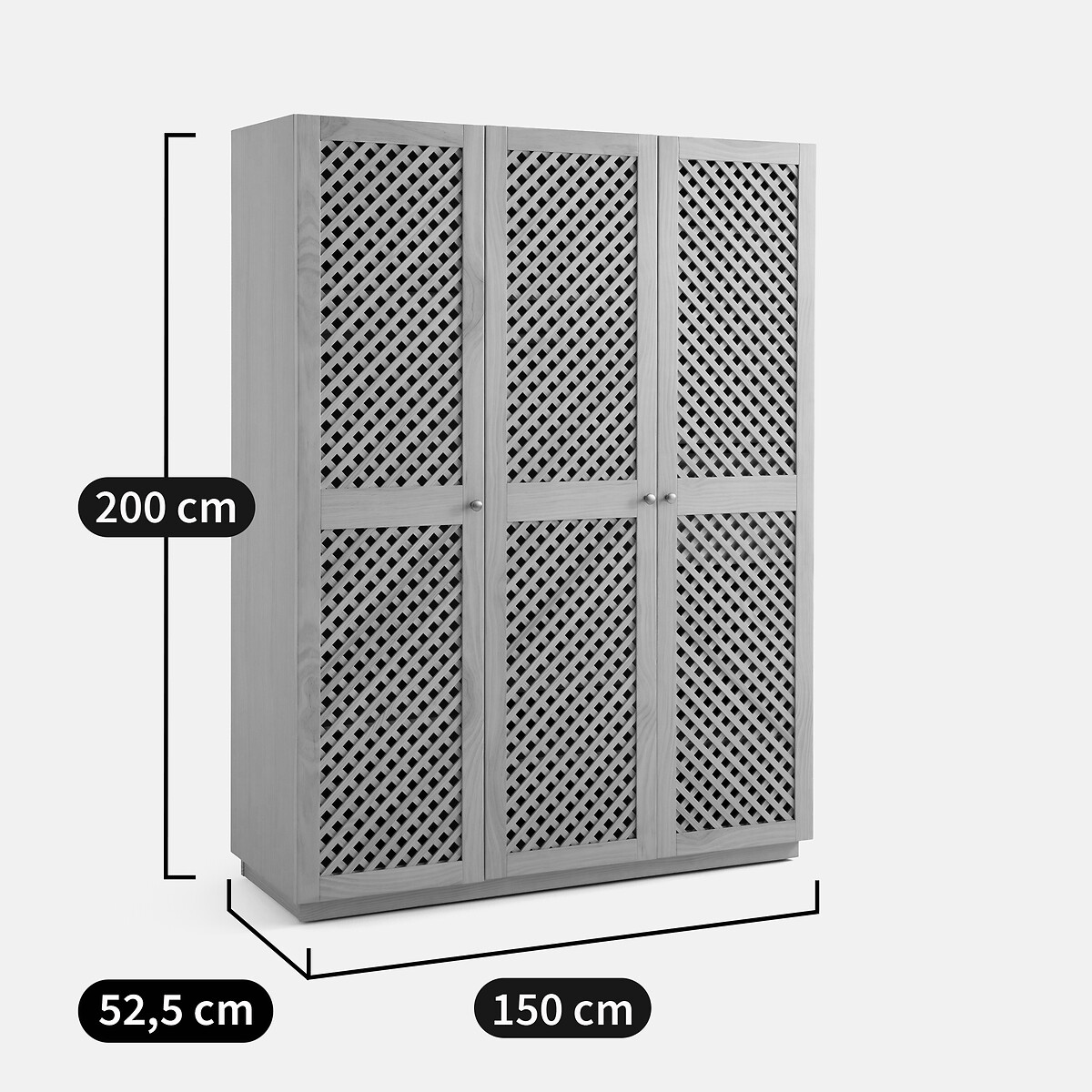 Armario de 3 puertas, Quadri natural, LA REDOUTE INTERIEURS