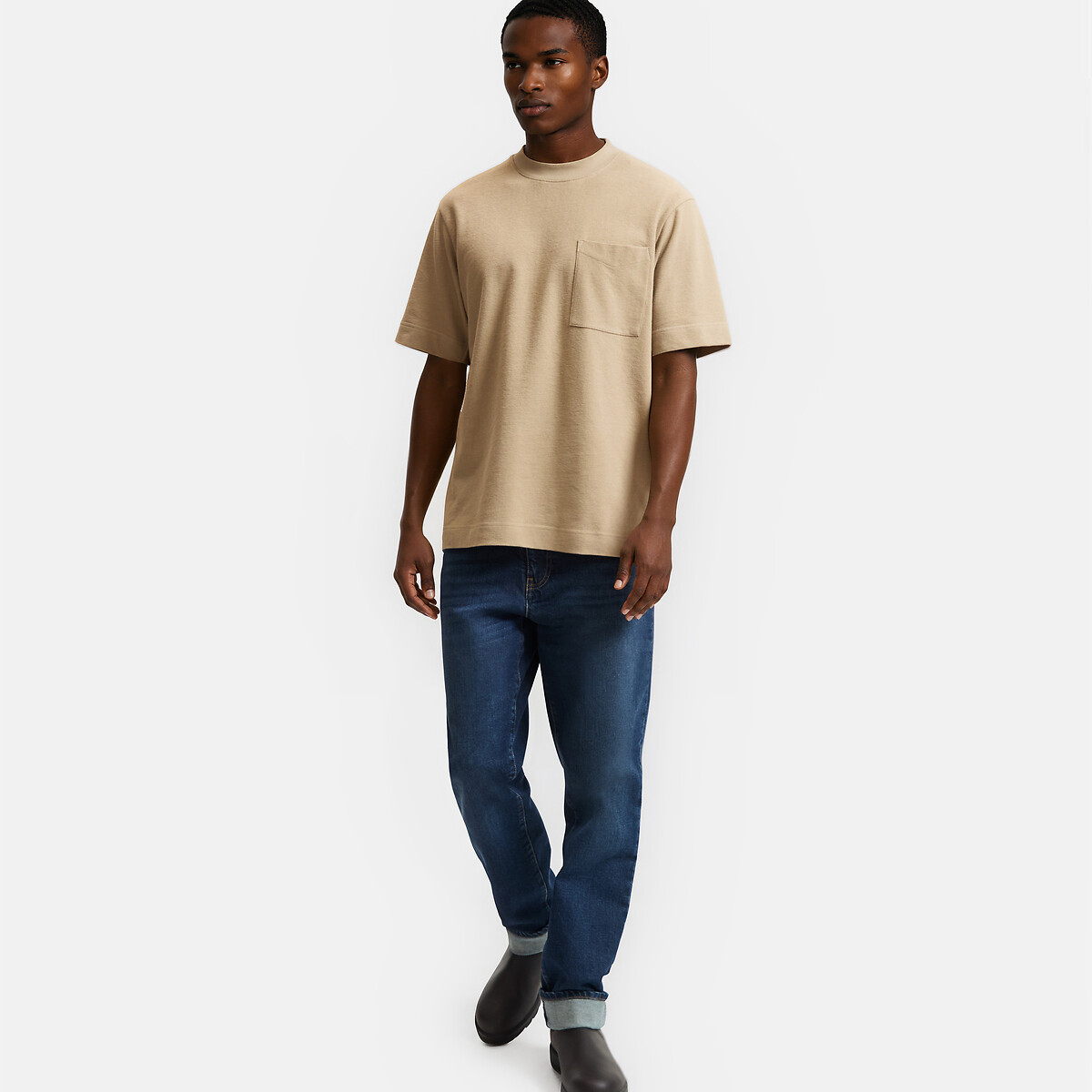 T-Shirt mit rundem Ausschnitt beige, LA REDOUTE COLLECTIONS