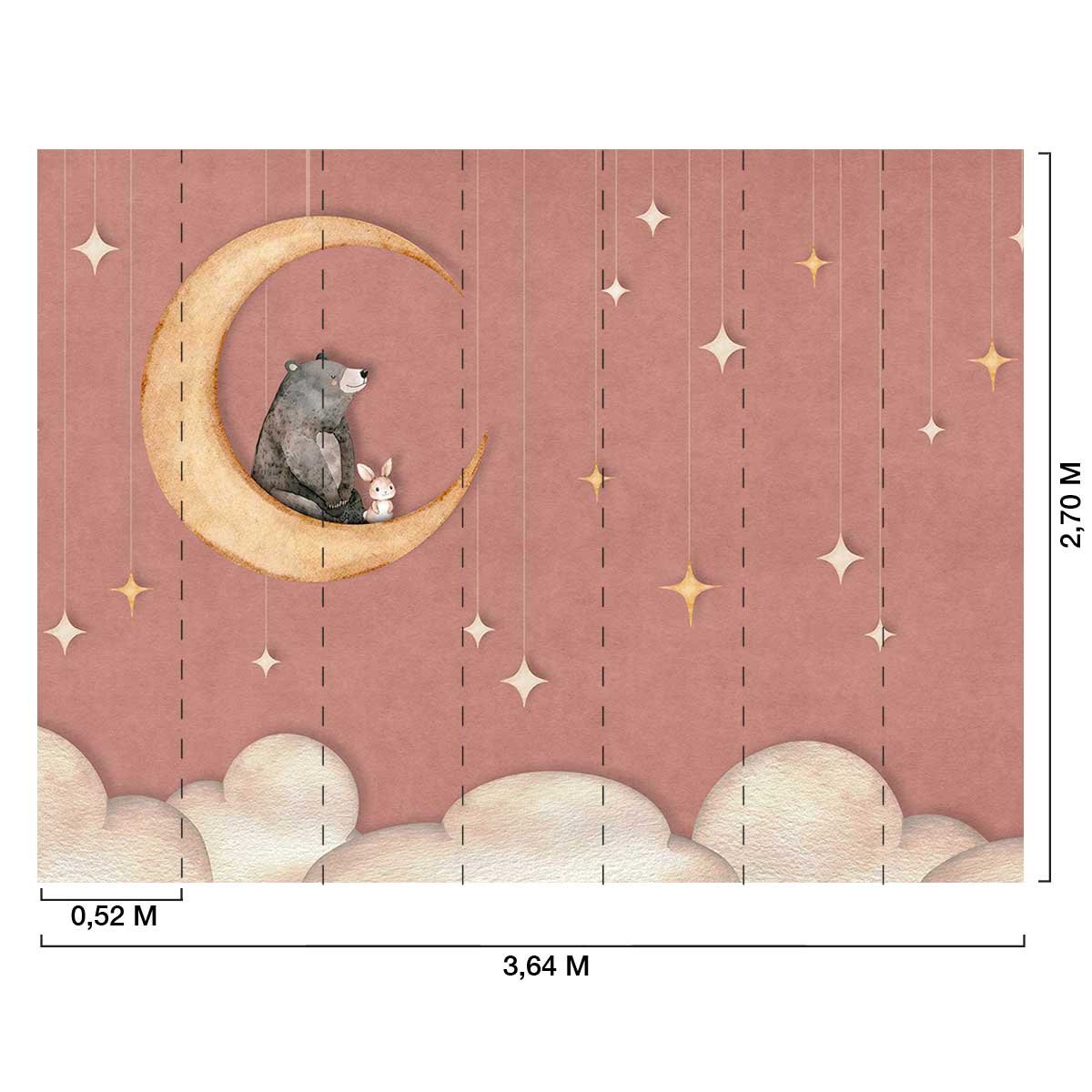 Papier peint L'Ours et la Lune d'Or autres, HEXOA