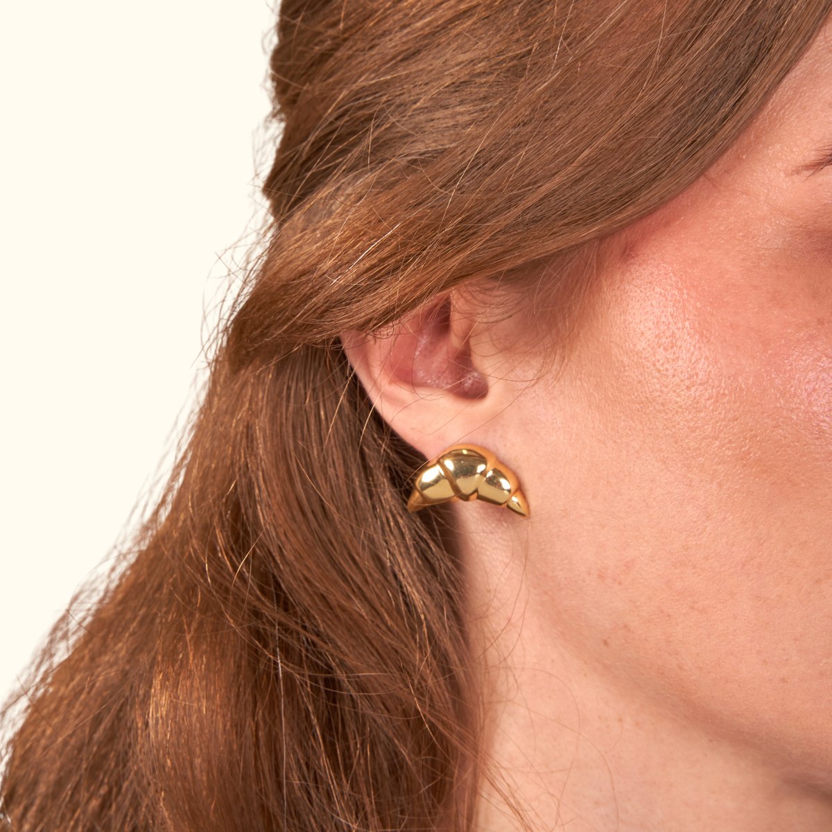 Boucles d'oreilles CROISSANT doré, COUCOU SUZETTE