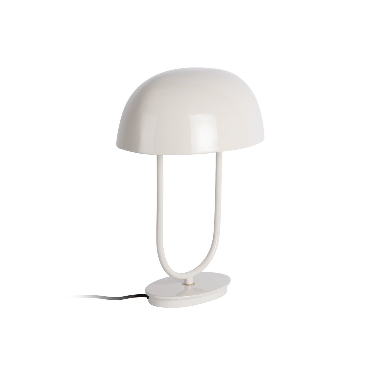 Lampe De Table Métal CADIZ OVOID blanc cassé, LEITMOTIV