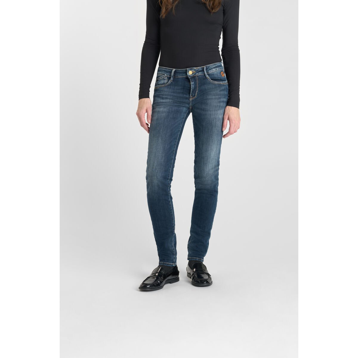 Jeans push-up slim PULP, longueur 34 blue, LE TEMPS DES CERISES