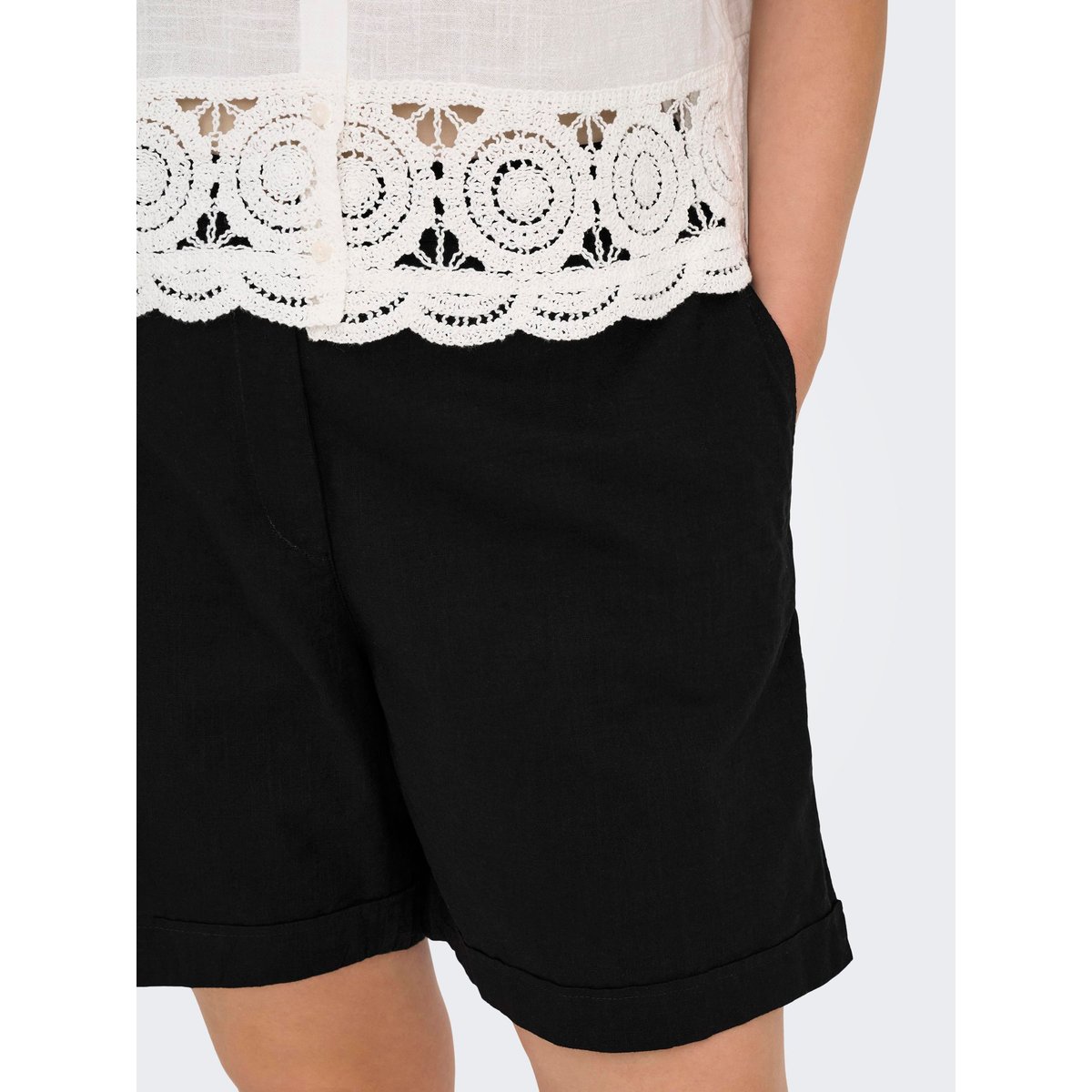 Short noire - black, ONLY CARMAKOMA