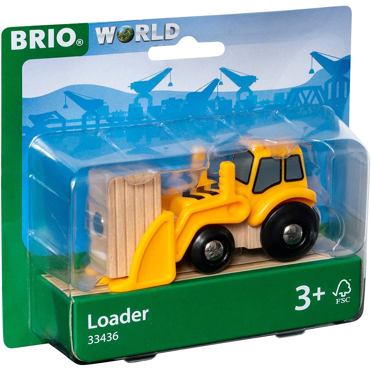 Chargeuse Tractopelle jaune, BRIO