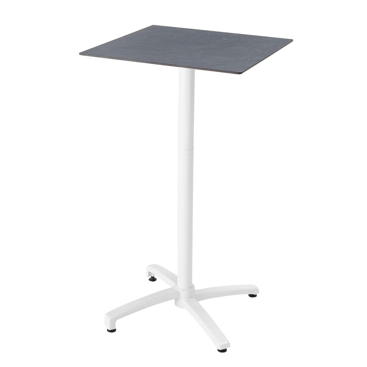 Ensemble table inclinable en hpl avec chaises hautes en métal, OPERA gris anthracite, OVIALA