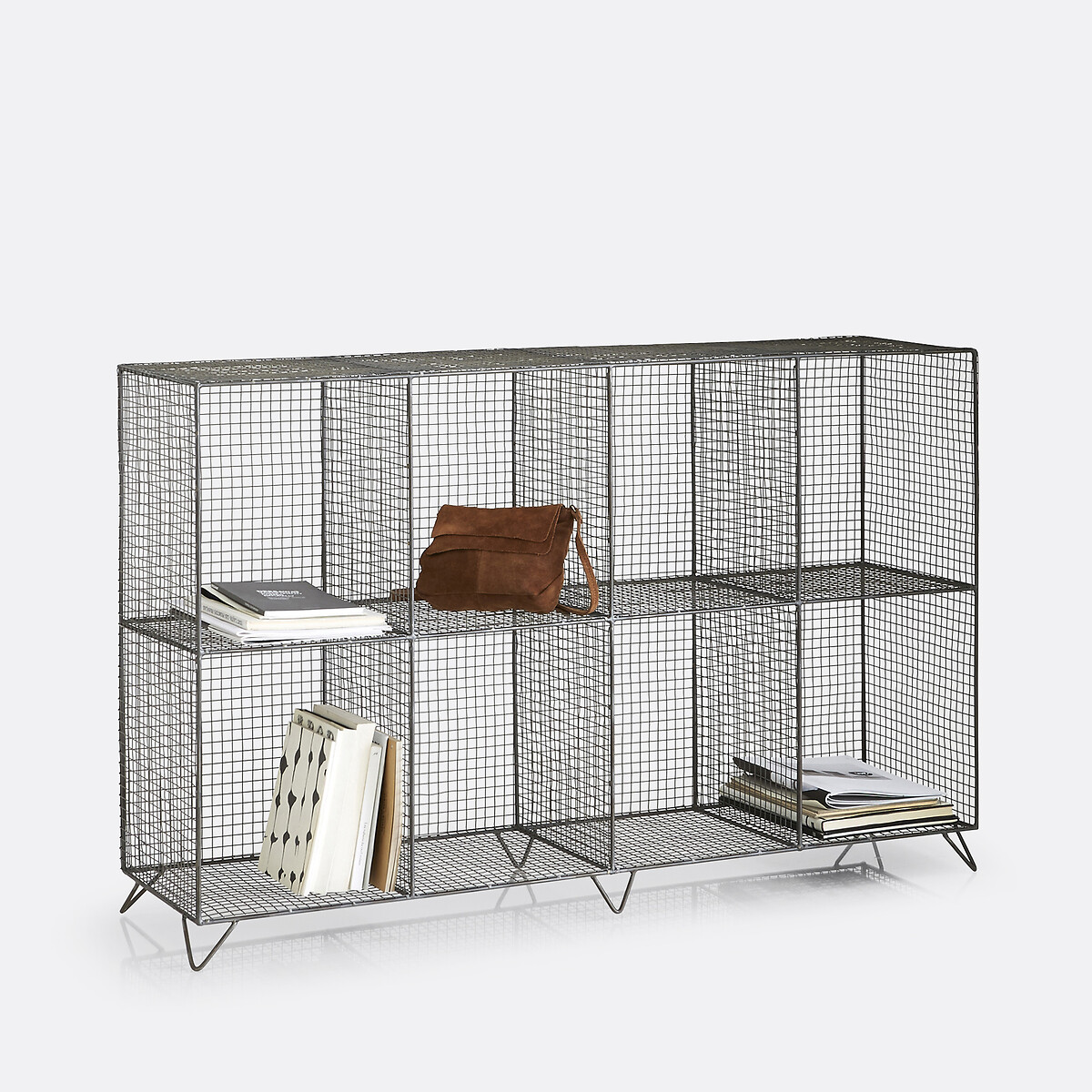 Etagère à poser en métal, 8 casiers, AREGLO gris, LA REDOUTE INTERIEURS