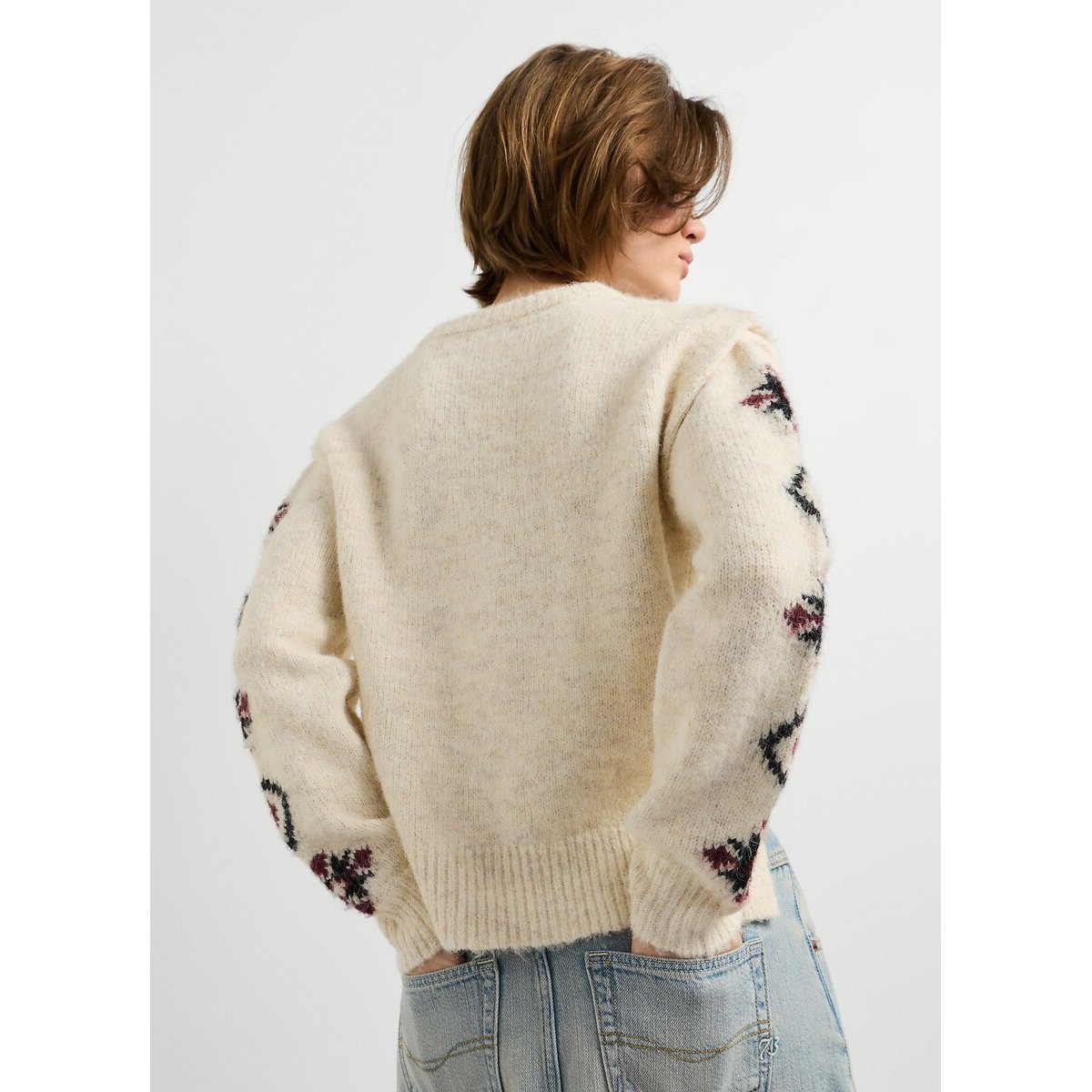 Pull manches longues à motif ecru, PEPE JEANS