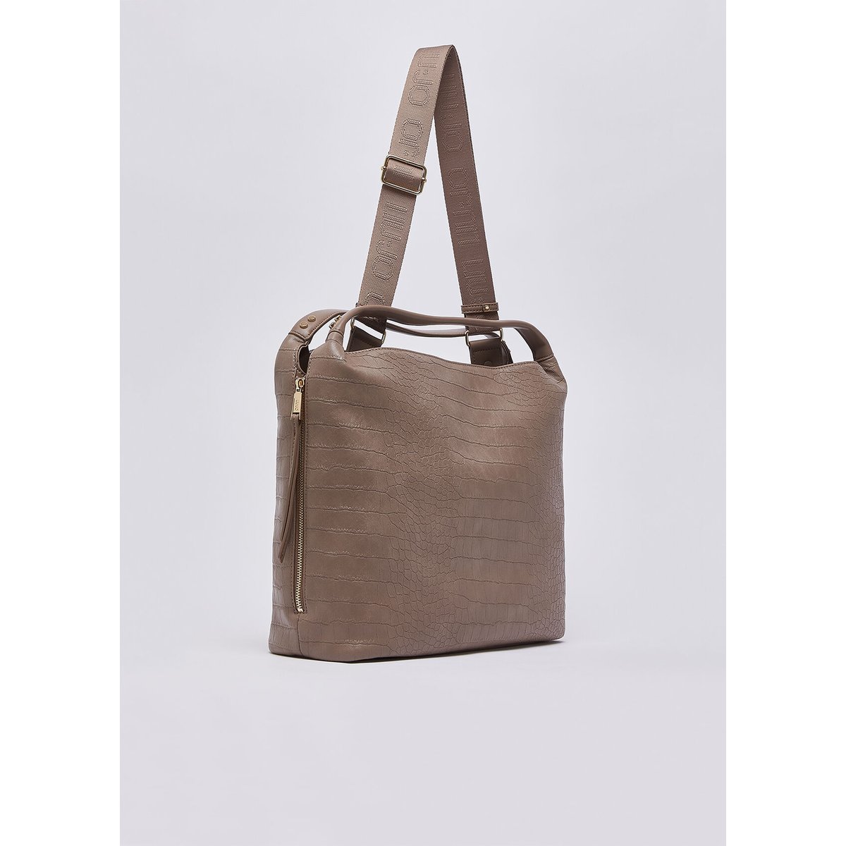 Grand sac cabas effet croco moka, LIU JO