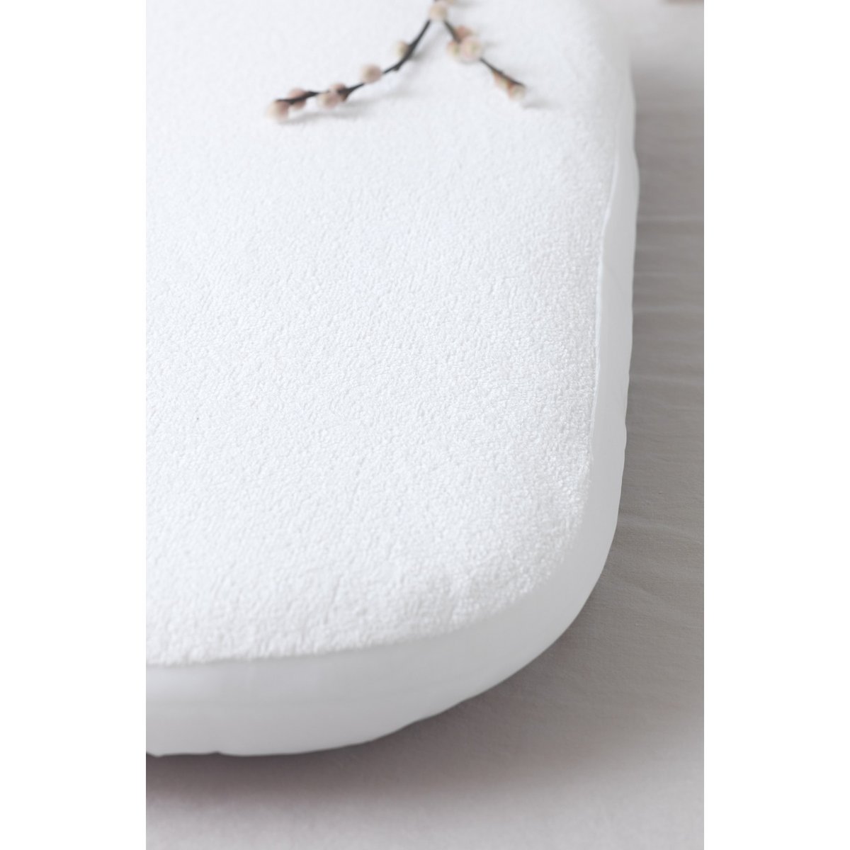 Alèse Berceau Imperméable BOUCLETTE COTON BIO blanc, KADOLIS