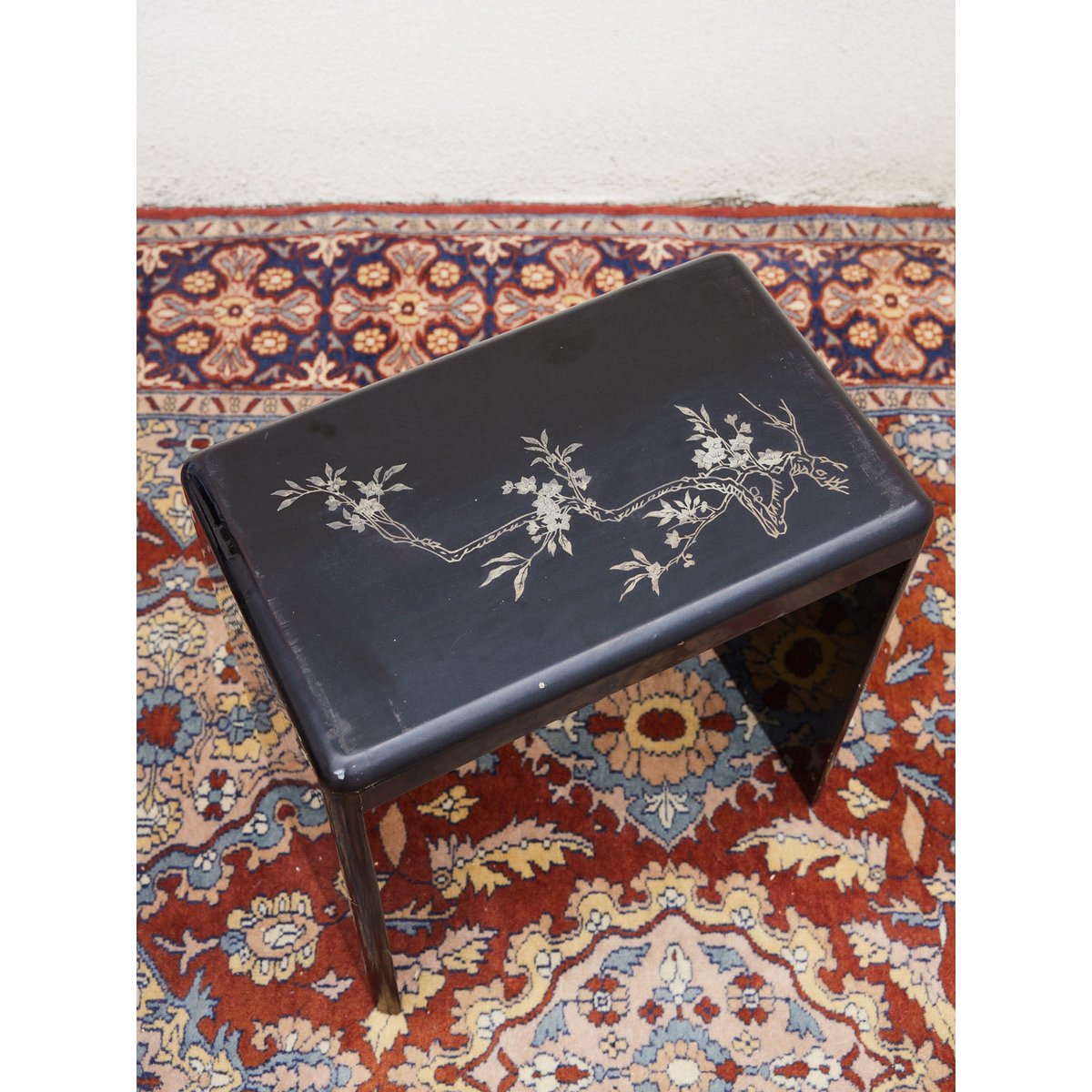 Table gigogne style japonisant Barbara N°180 - Bon état noir, DEBONGOUT